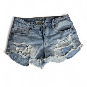 American Eagle Distressed Denim Shorts – Size 0